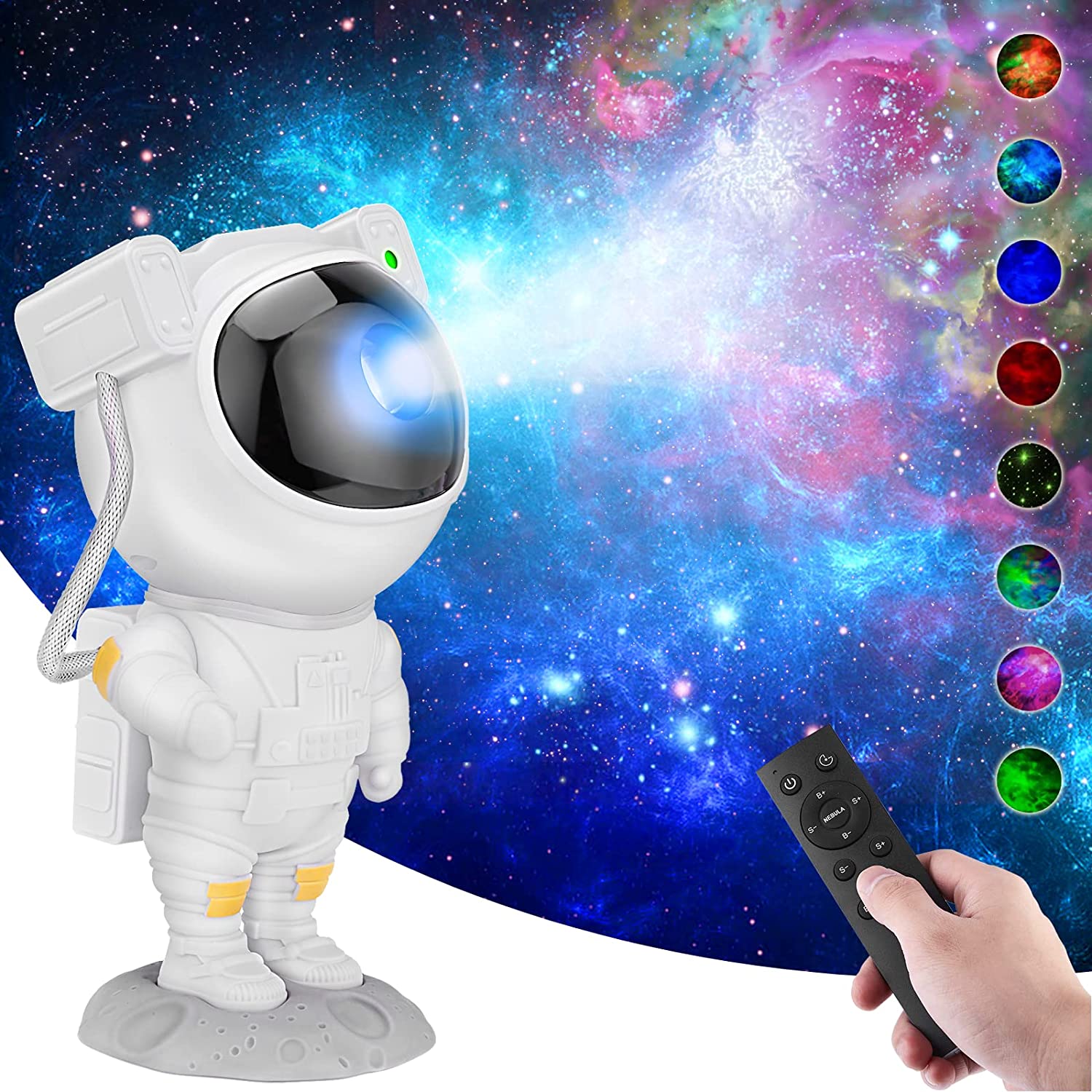 Koolnaari Astronaut Star LED Light Projector with Remote Control and Timer.