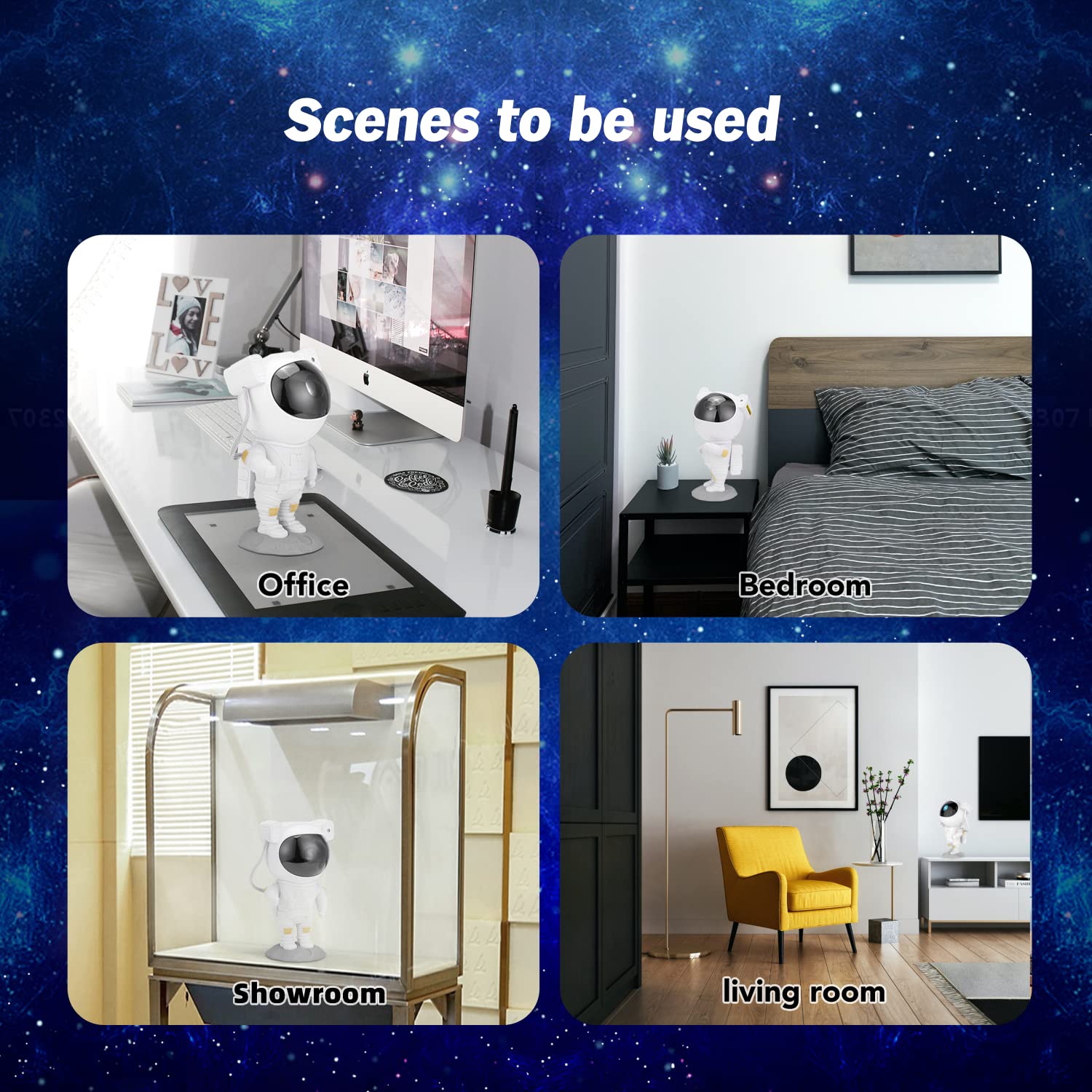 Koolnaari Astronaut Star LED Light Projector with Remote Control and Timer.