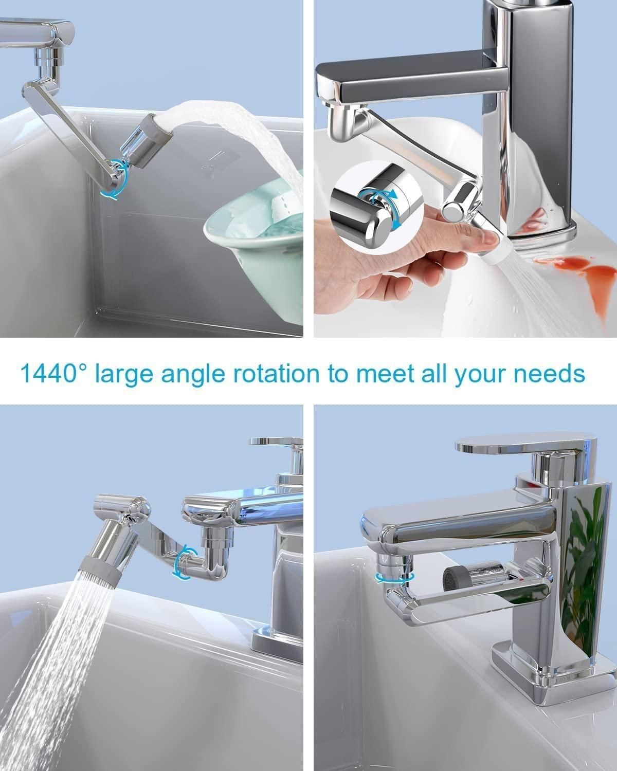 Rotating Faucet Extender Aerator, Rotatable Splash Filter Faucet for Taps