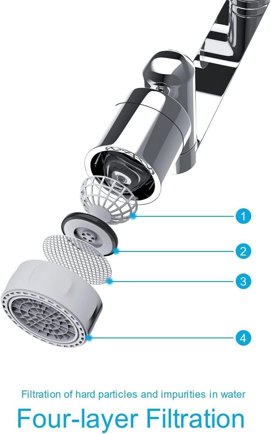 Rotating Faucet Extender Aerator, Rotatable Splash Filter Faucet for Taps