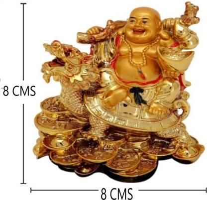 Feng Shui Laughing Buddha on Dragon Showpiece