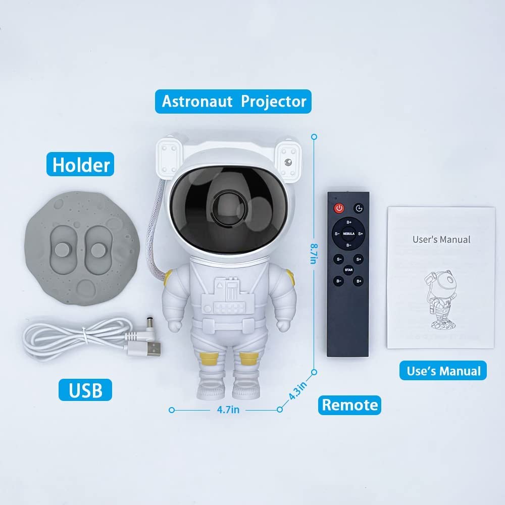 Koolnaari Astronaut Star LED Light Projector with Remote Control and Timer.