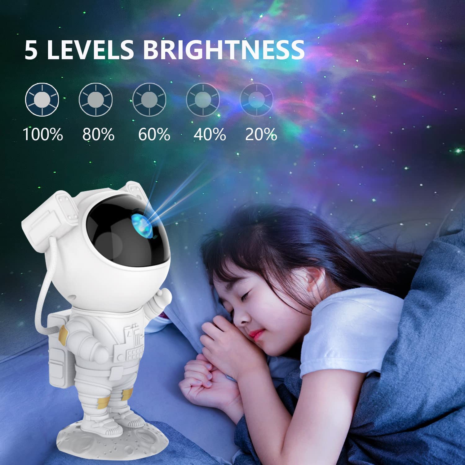 Koolnaari Astronaut Star LED Light Projector with Remote Control and Timer.