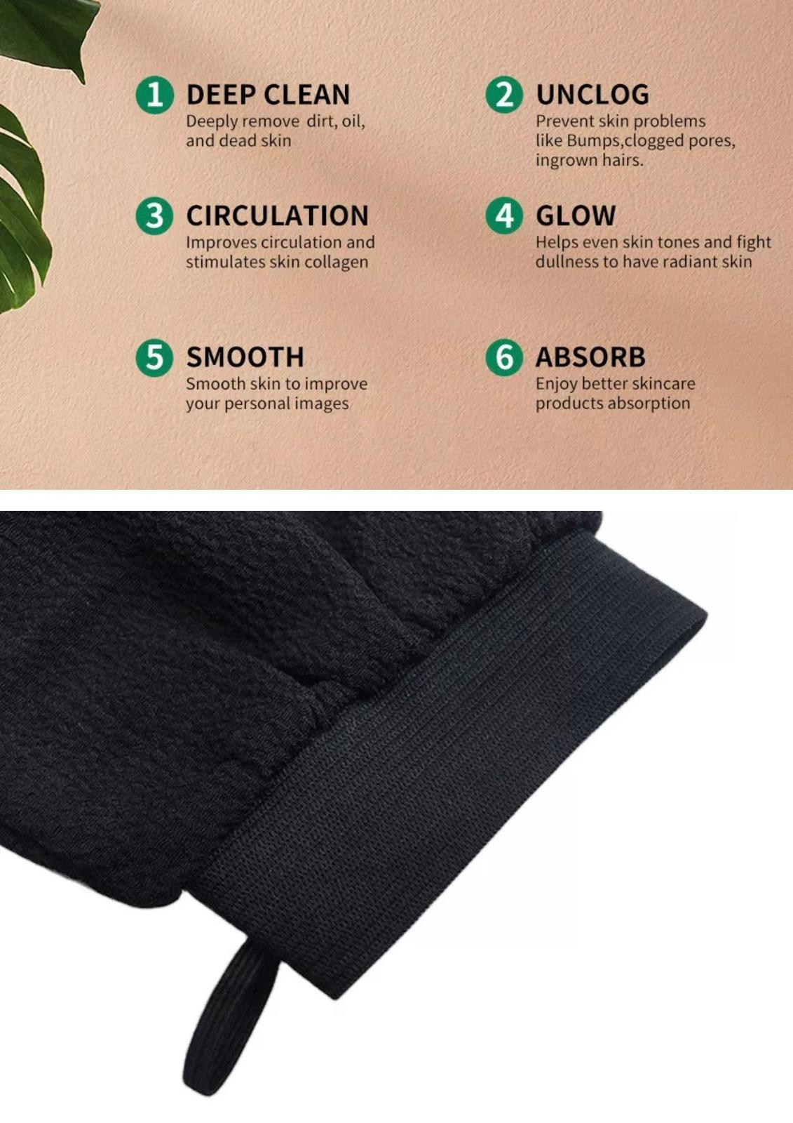 Exfoliating Shower Routine Glove | Bathing Essential Used To Remove Dead Skin