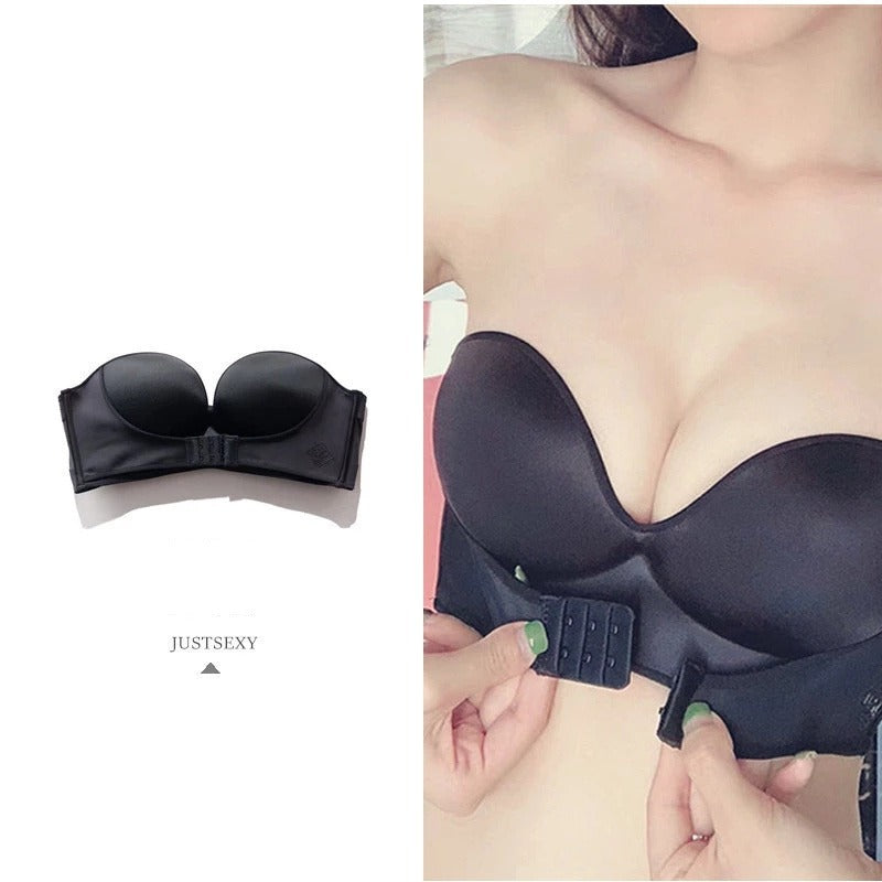 Padded Strapless Push Up Bra | Women's Bra Strapless Lingerie Front Closure Brassiere